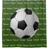 Soccer Carrelage Texte Design Douche Rideau (Devant)