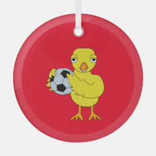 Soccer Chick Ceramic Ornament