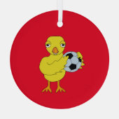 Soccer Chick Ceramic Ornament (Achterkant)