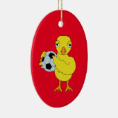 Soccer Chick Ceramic Ornament (Rechts)