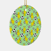 Soccer Chick Pattern Keramisch Ornament (Rechts)