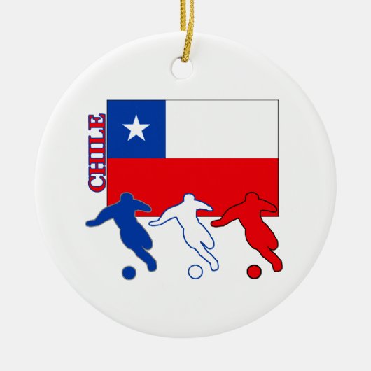 Soccer Chili Keramisch Ornament (Voorkant)