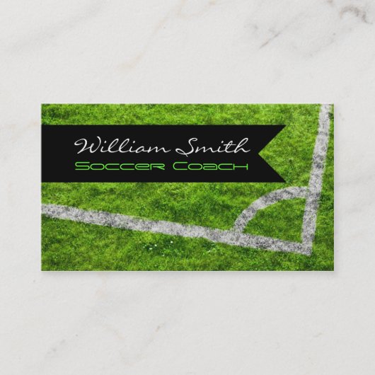 Soccer coach business card visitekaartje (Voorkant)