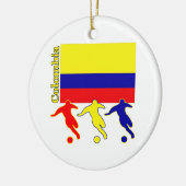 Soccer Colombia Keramisch Ornament (Links)
