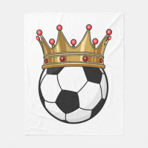 Soccer Crown King Fleece Deken