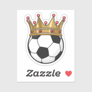 Soccer Crown King Sticker
