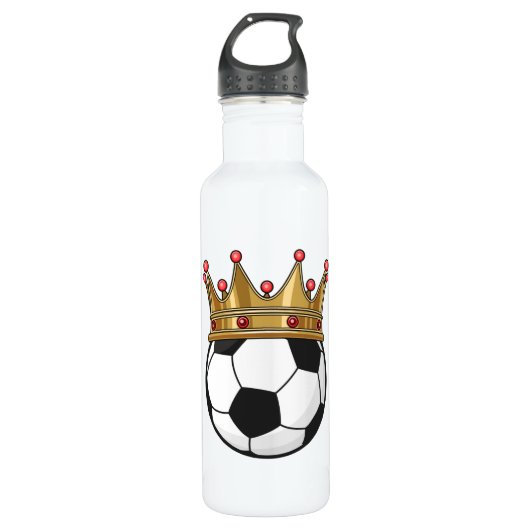 Soccer Crown King Waterfles (Voorkant)