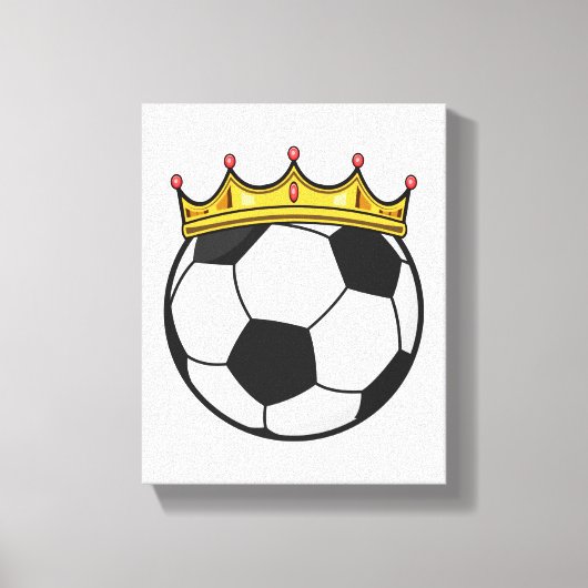 Soccer Crown Queen Canvas Afdruk (Voorkant)