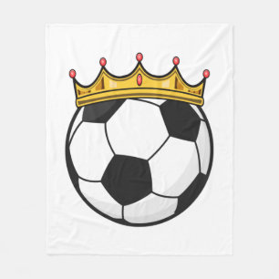 Soccer Crown Queen Fleece Deken