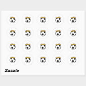 Soccer Crown Queen Ronde Sticker (Vel)