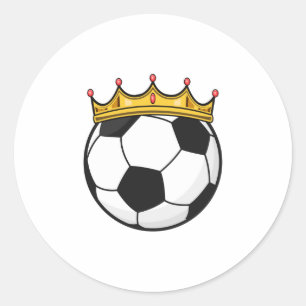 Soccer Crown Queen Ronde Sticker
