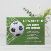 Soccer Custom Anniversaire Invitation (Debout devant)
