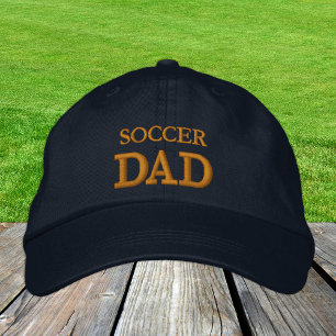 SOCCER DAD geborduurd baseball pet gold/marine