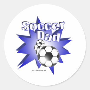 Soccer DAD Ronde Sticker