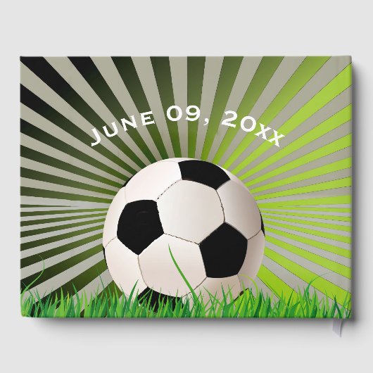 Soccer Design Guest Book Gastenboek (Achterkant)
