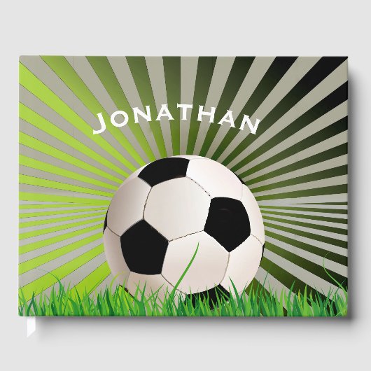Soccer Design Guest Book Gastenboek (Voorkant)
