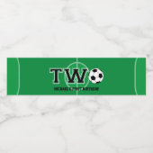 Soccer Deuxième anniversaire Étiquette de bouteill (Étiquettes simples)