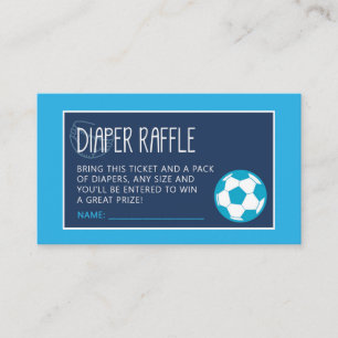 Soccer Diaper Raffle Ticket Informatiekaartje