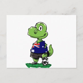 Soccer Dinosaur Player - Australië Briefkaart