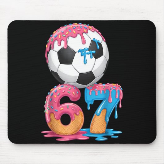 Soccer Drip Number 67 Boys Soccer Player 67  Muismat (Voorkant)