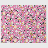 Soccer Egghead Pattern Cadeaupapier (Vlak)