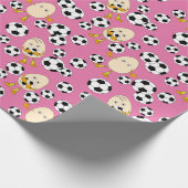 Soccer Egghead Pattern Cadeaupapier (Hoek)