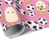 Soccer Egghead Pattern Cadeaupapier (Rol Hoek)