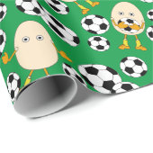 Soccer Egghead Pattern Cadeaupapier (Rol Hoek)