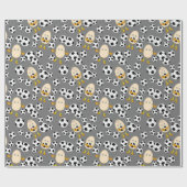 Soccer Egghead Pattern Cadeaupapier (Vlak)