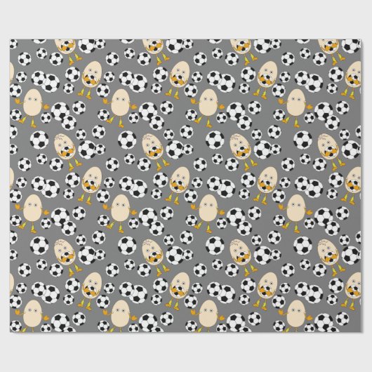 Soccer Egghead Pattern Cadeaupapier (Vlak)