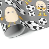 Soccer Egghead Pattern Cadeaupapier (Rol Hoek)