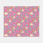 Soccer Egghead Pattern Fleece Deken (Voorkant (Horizontaal))