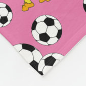 Soccer Egghead Pattern Fleece Deken (Hoek)