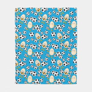 Soccer Egghead Pattern Fleece Deken