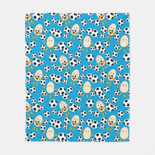 Soccer Egghead Pattern Fleece Deken (Voorkant)