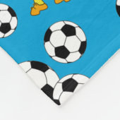 Soccer Egghead Pattern Fleece Deken (Hoek)