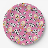 Soccer Egghead Pattern Papieren Bordje (Voorkant)