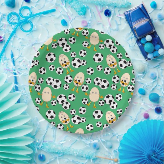 Soccer Egghead Pattern Papieren Bordje (Feest)