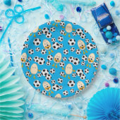 Soccer Egghead Pattern Papieren Bordje (Feest)