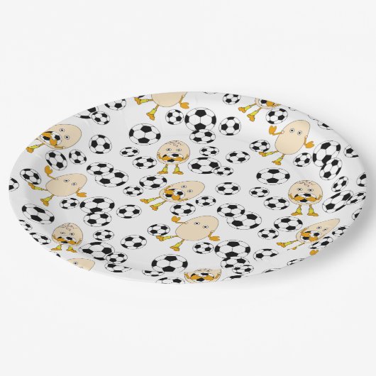 Soccer Egghead Pattern Papieren Bordje (Gekanteld)