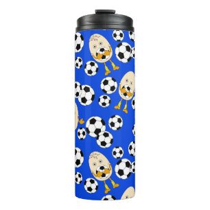 Soccer Egghead Pattern Thermal Tumbler Thermosbeker