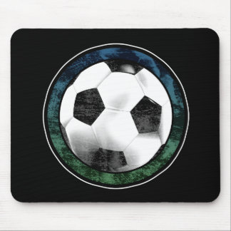 Soccer Emblem Blue Green Mousepad Muismat