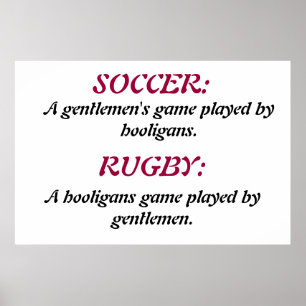 SOCCER EN RUGBY. POSTER