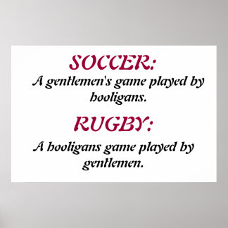SOCCER EN RUGBY. POSTER