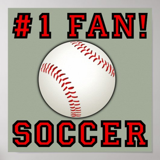 Soccer Fan Not Funny Poster Sign (Voorkant)