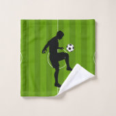 Soccer Field Design Towel Set Bad Handdoek (Wasdoekje)