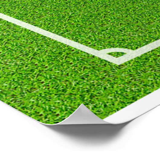 Soccer Field Pattern op Grass Poster (Hoek)