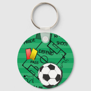 Soccer Football Attack Goal Sleutelhanger