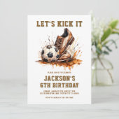 Soccer Football Birthday Invitation (Debout devant)