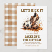 Soccer Football Birthday Invitation (Devant / Derrière)